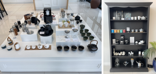直営店限定のティーセットや茶器